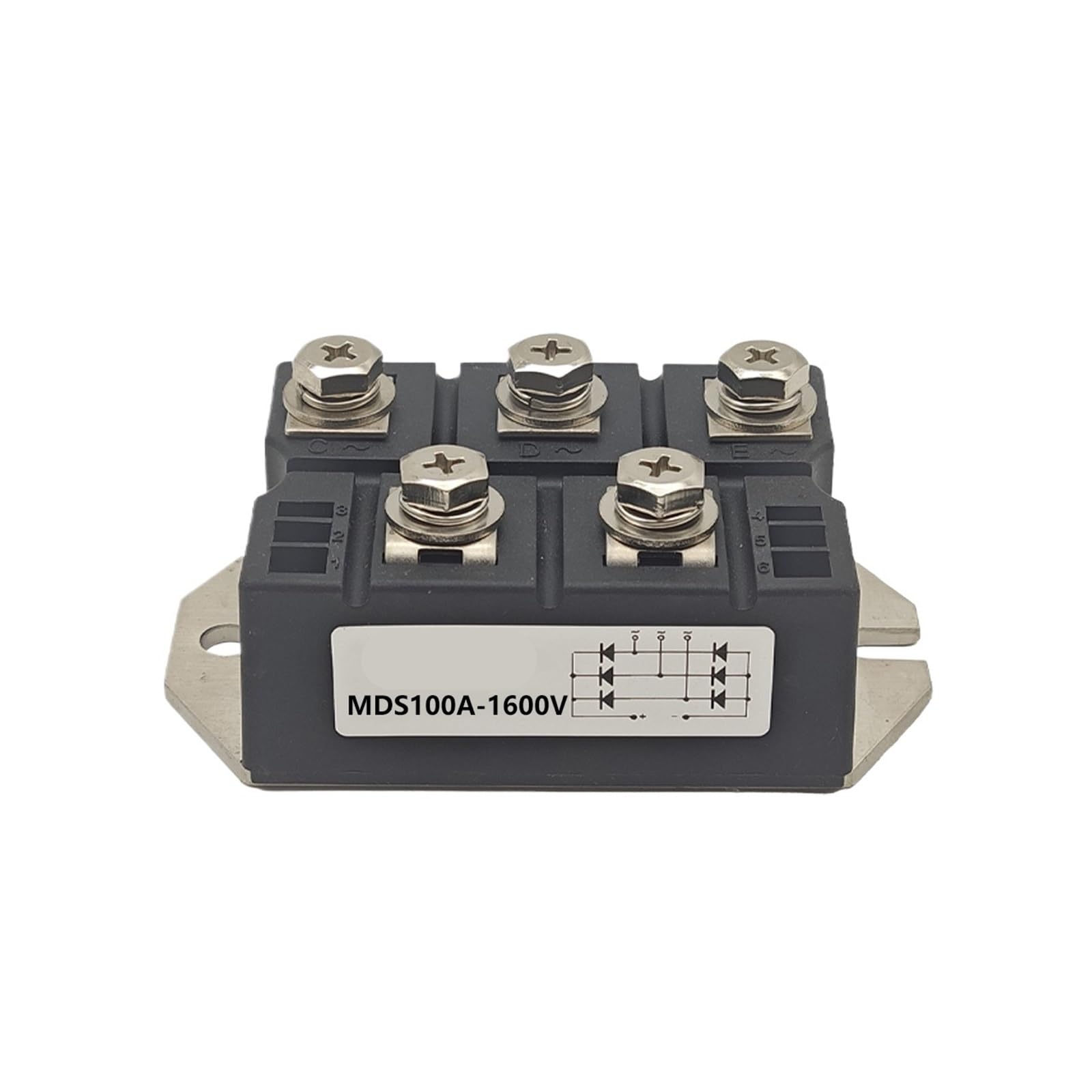 YMUGUEGH Three Phase MDS100A 150A 160A 200A 250A Three Phase Rectifier Bridge Module 1600V(MDS100A-16)