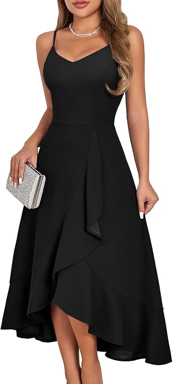 DRESSTELLS Womens Cocktail Dresses, Formal Wedding Guest Graduation Party High Low Dress