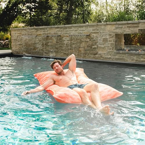 Big Joe Lagoon Lounger Pool Float, No Inflation Needed, Peach Glow by Big Joe - Used condition - Image 6