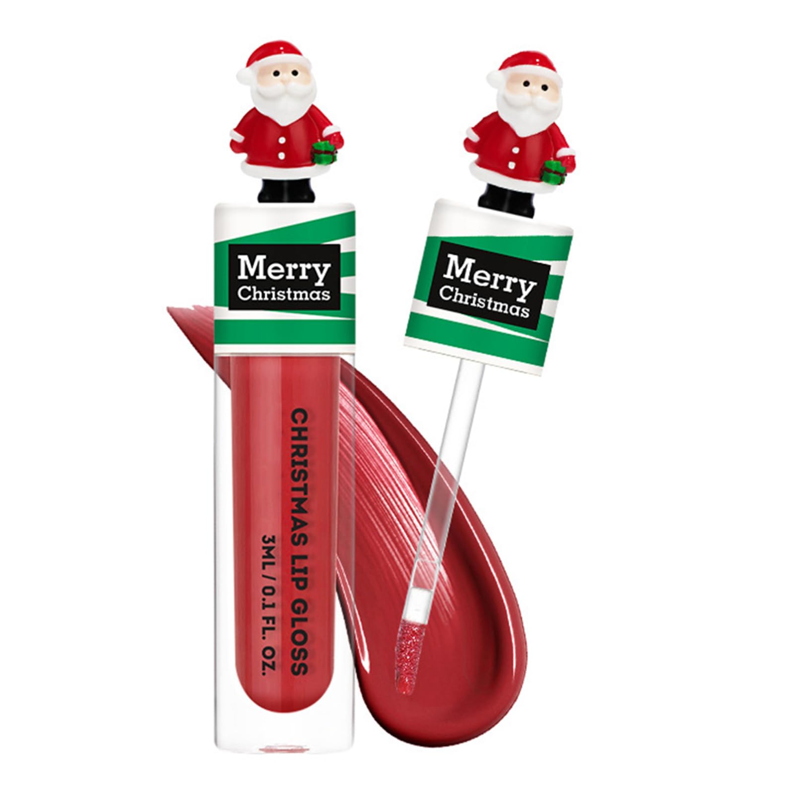 Aislor Liquid Christmas Themed Liquid Lip Gloss Festive Holiday Party Makeup Ideal as Stocking Stuffers and Small Gifts