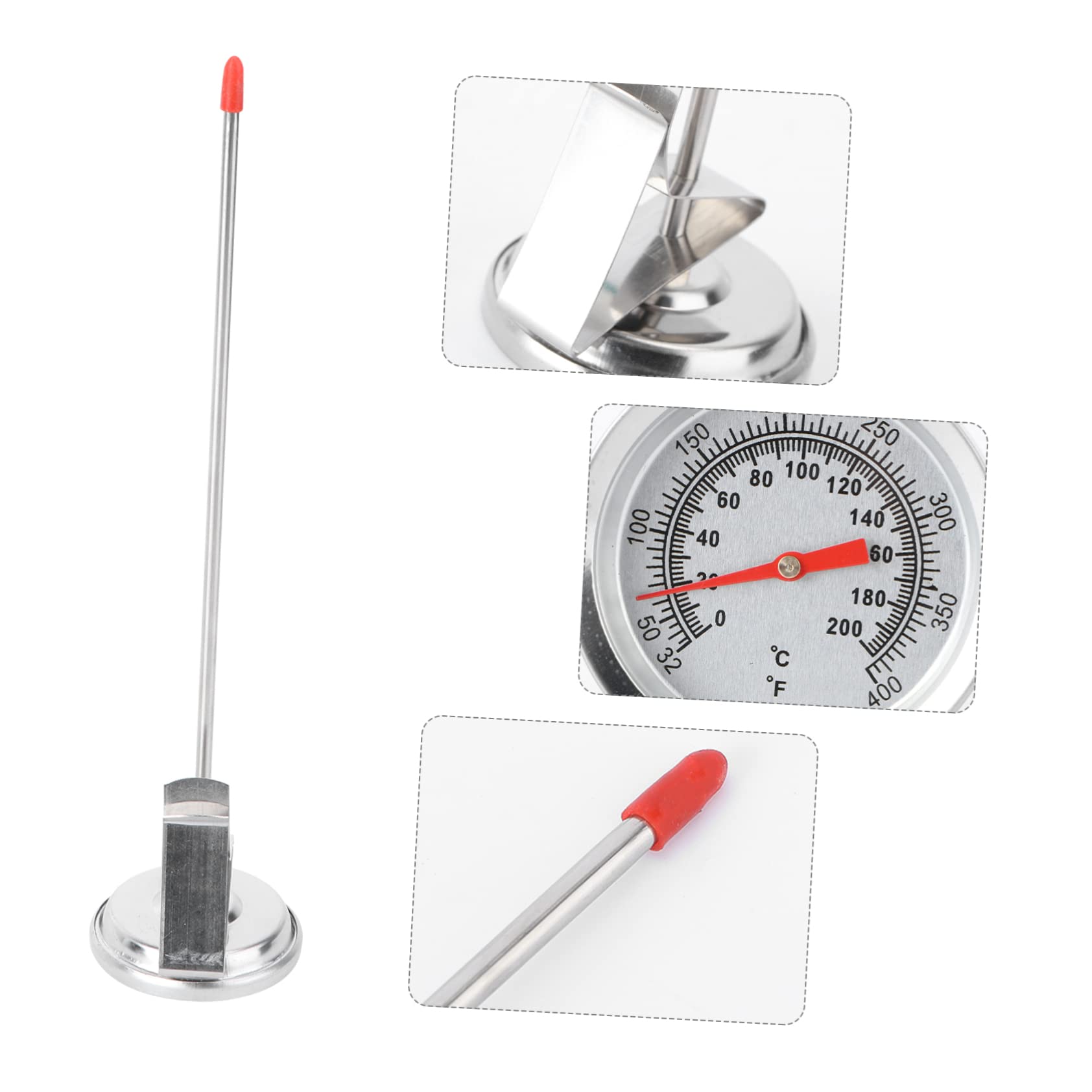 SOLUSTRE 1Pc Stainless Steel Grilling Thermometer Accurate BBQ Accessory for Cooking Baking and Picnic Use Heat Resistant Probe for Professional Results