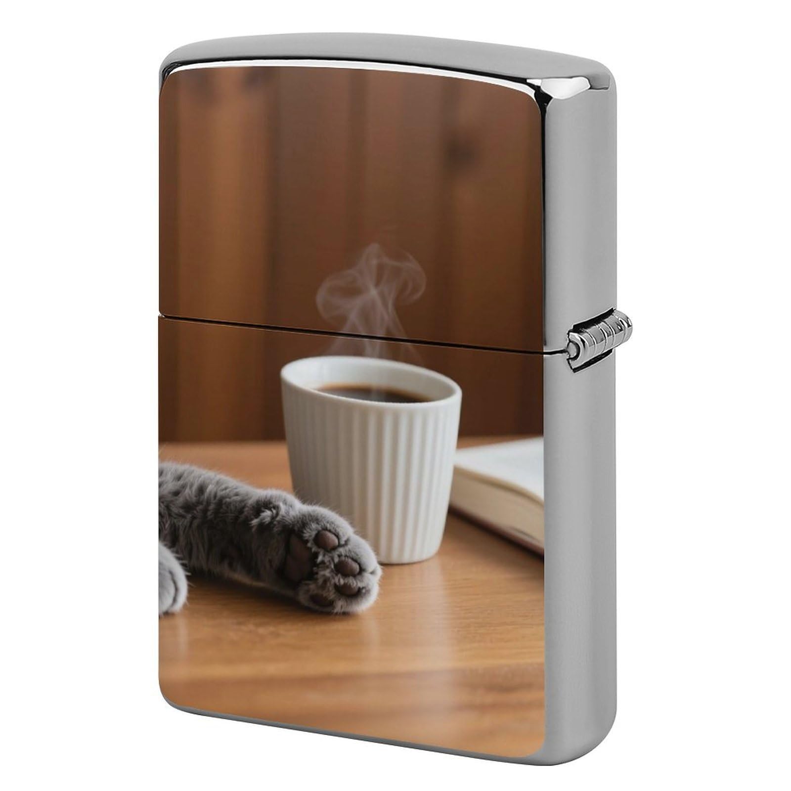 Cute Cat Paws Lighter Case Cover Vintage Metal Lighter Sleeve Reusable Lighter Protective Cover Decorative Lighter Holder Birthday Gifts for Men Women