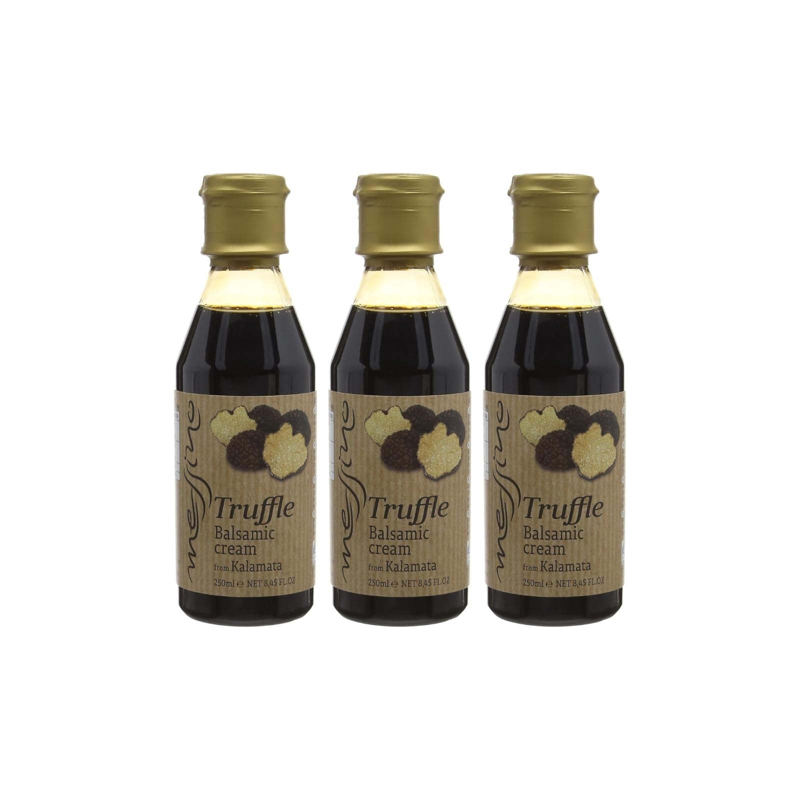 Messino Trüffel Balsamico Crème – Intensives Trüffelaroma & erdiger Charakter – Vegan, ohne Zuckerzusatz – Premium aus Griechenland, ISO 22000:2018 zertifiziert