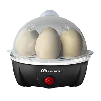truTRTL Smart Instant Egg Boiler Machine 350 Watts | Boil upto 7 Eggs (Hard, Medium, Soft) | Automatic, Overheat Protection | Black| Plastic| 414 ml - image, photos