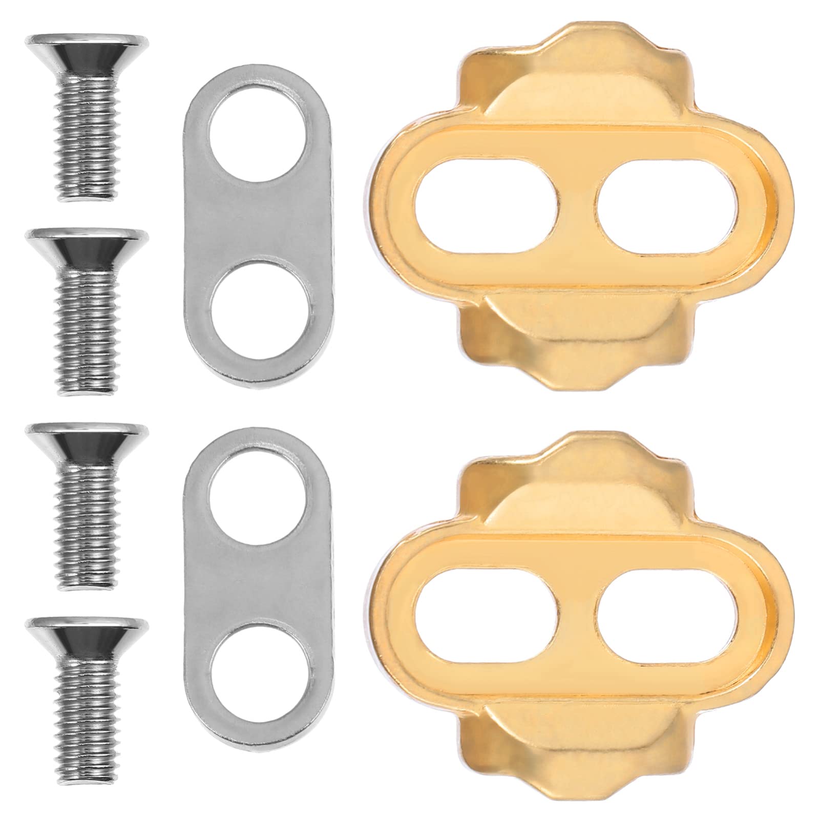 balacoo 1Set Multi Directional Release Bike Cleat Self Locking Cleat for Exercise Bike Pedals Compatible with Various Cycling Shoes Durable Bike Accessories