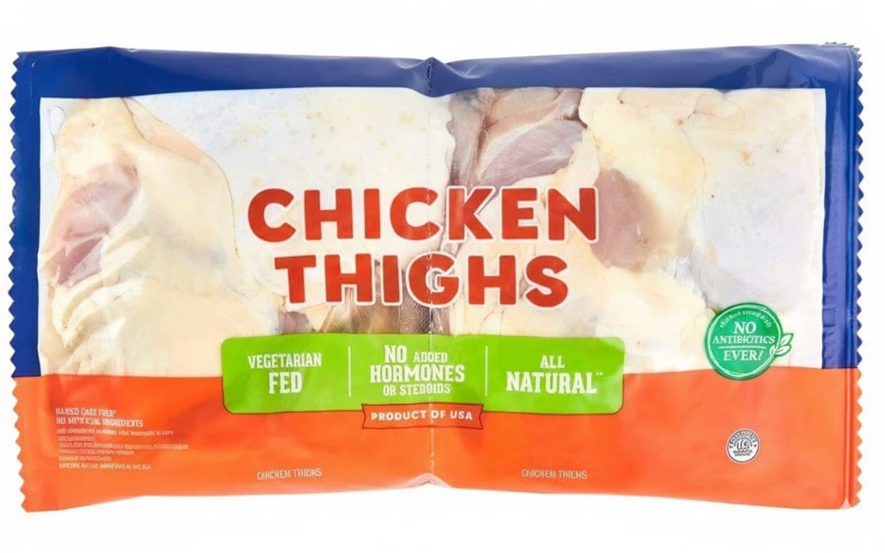 Bone-In Chicken Thighs , Are a delicious and flavorful alternative to beef, offering significantly less fat per serving than red meat. With their slightly higher fat content, these chicken thighs deliver enhanced taste and tenderness, making them a standout choice for any meal .. made with No Antibiotics Ever (NAE) , Perfectly complements rice, pasta, or barbecue dishes , 19g protein per serving . 6 POUND