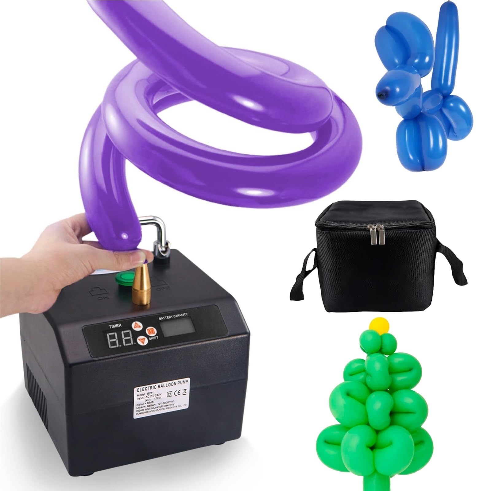 Pompe à ballon électrique, gonfleur automatique avec minuterie et fonction de comptage