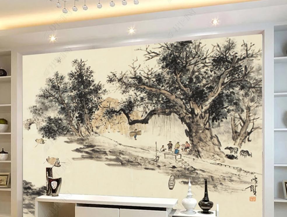 Papier peint intisse paysage geant pour masquer les défauts des murs - 3