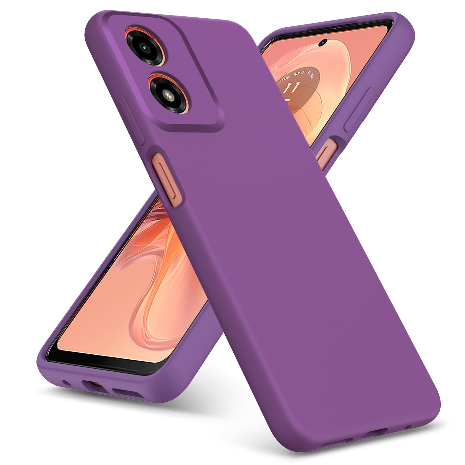 Custodia Pixfab Per Motorola Moto E14 – SILICONE GEL ARMOUR Slim + Vetro Protettivo Incluso - copertina