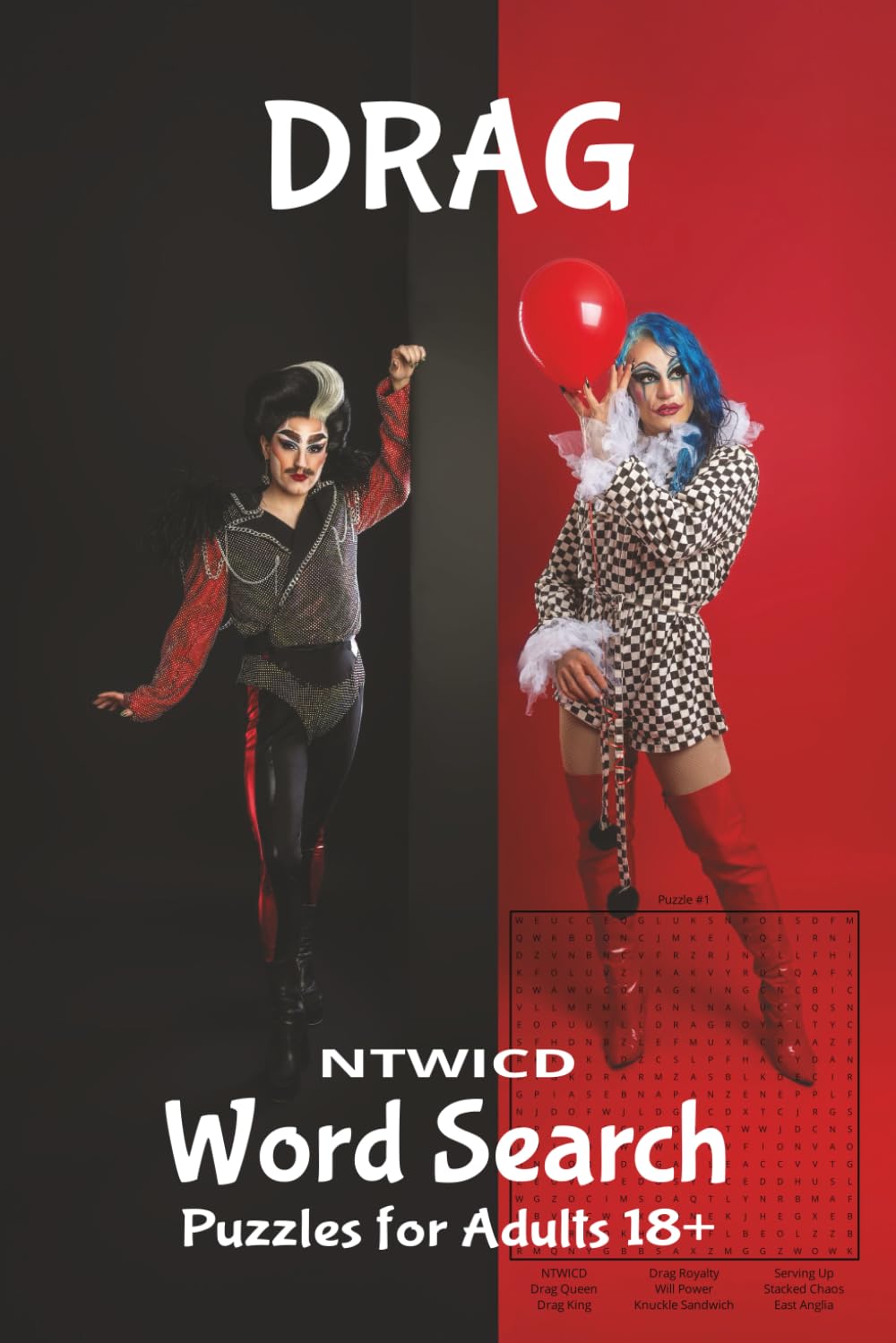 NTWICD Word Search: Drag Kings & Queens| Over 18s | 55 puzzles
