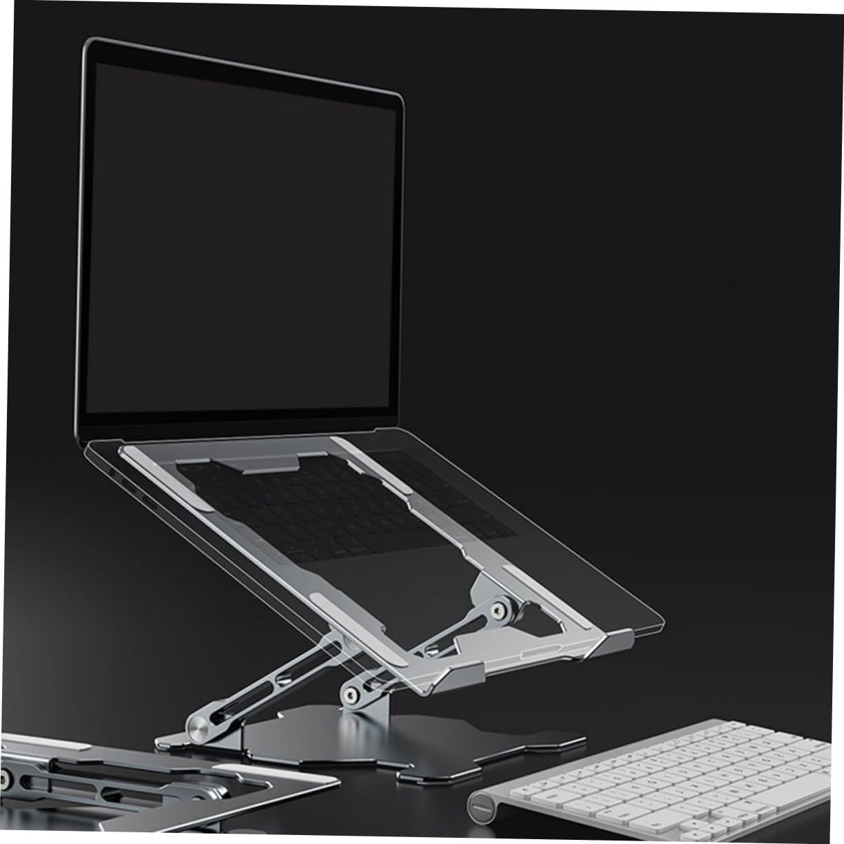 Supporto per Laptop da Scrivania Pieghevole Regolabile in Lega di Alluminio