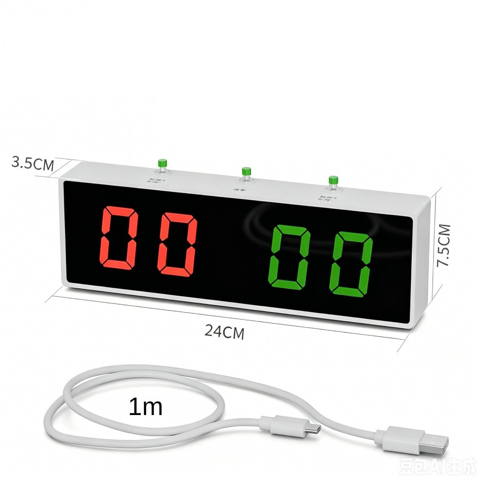 Oshhni Tabellone segnapunti elettronico Bianco Multifunzionale per competizioni Sportive, Regalo, Robusto tabellone Digitale per segnare i punteggi