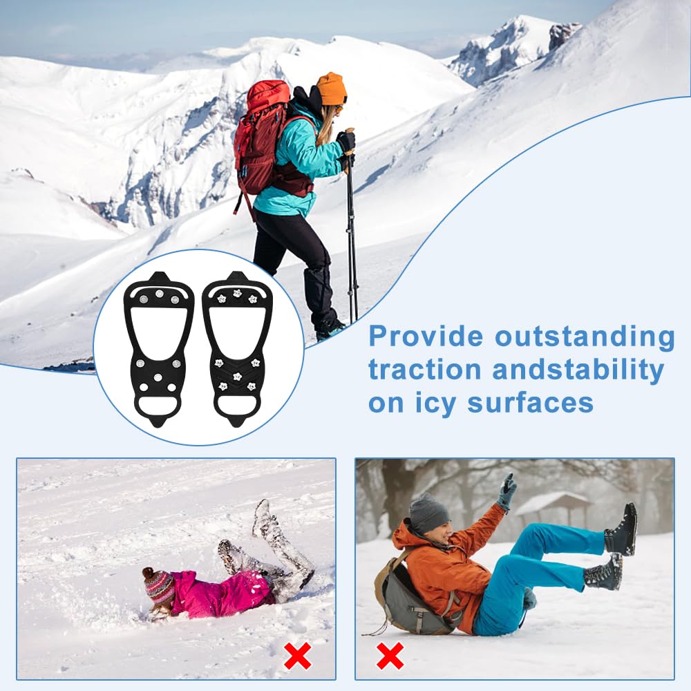 Letz You Grip Ice Snow Shoes Covers Crampons Medium 5 6 7 8