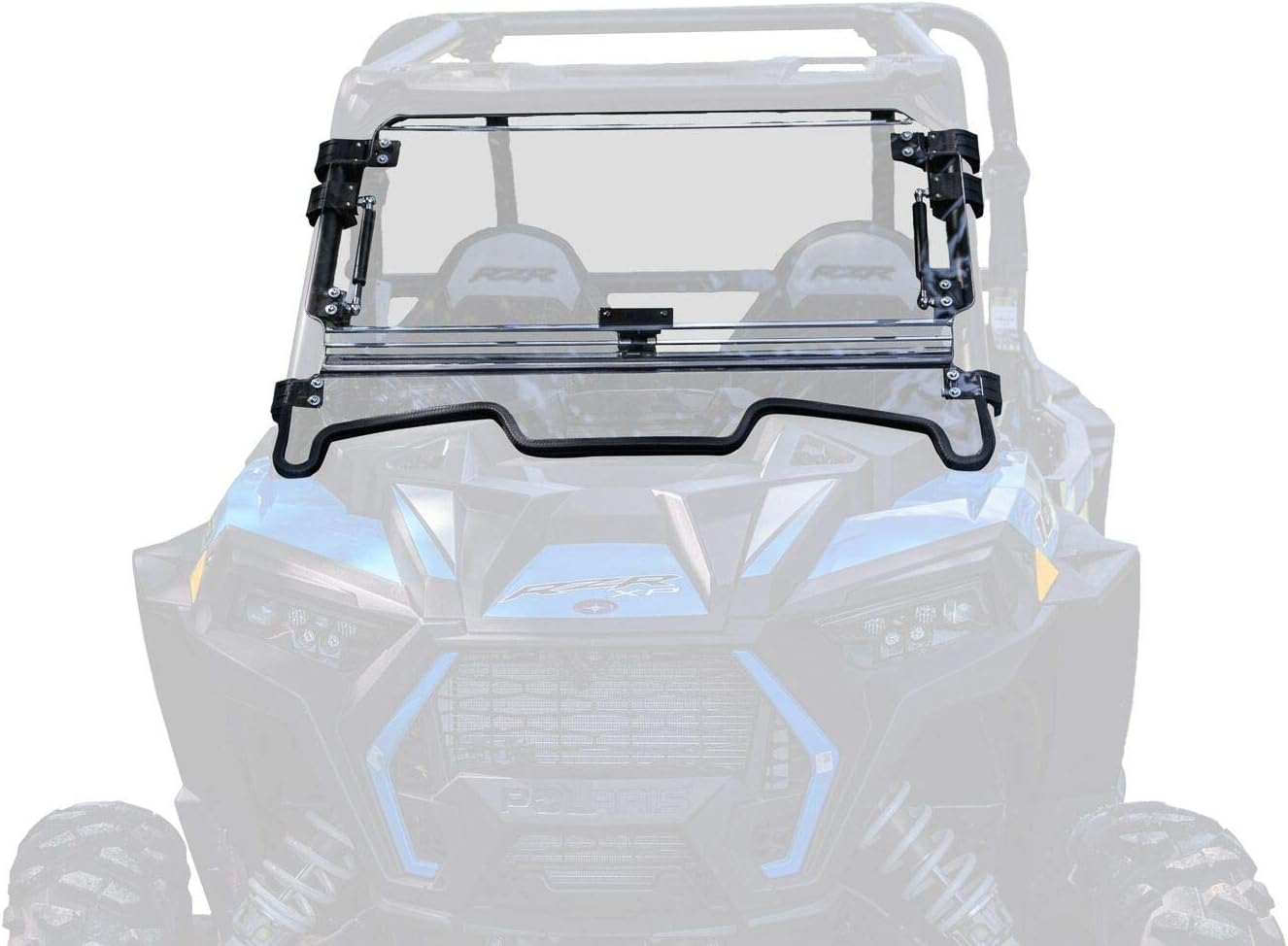 SuperATV Scratch Resistant 3-in-1 Flip Windshield Compatible With Polaris RZR XP 1000 & Turbo Models - See Fitment | 1/4” Polycarbonate 250x Stronger than Glass | USA Made