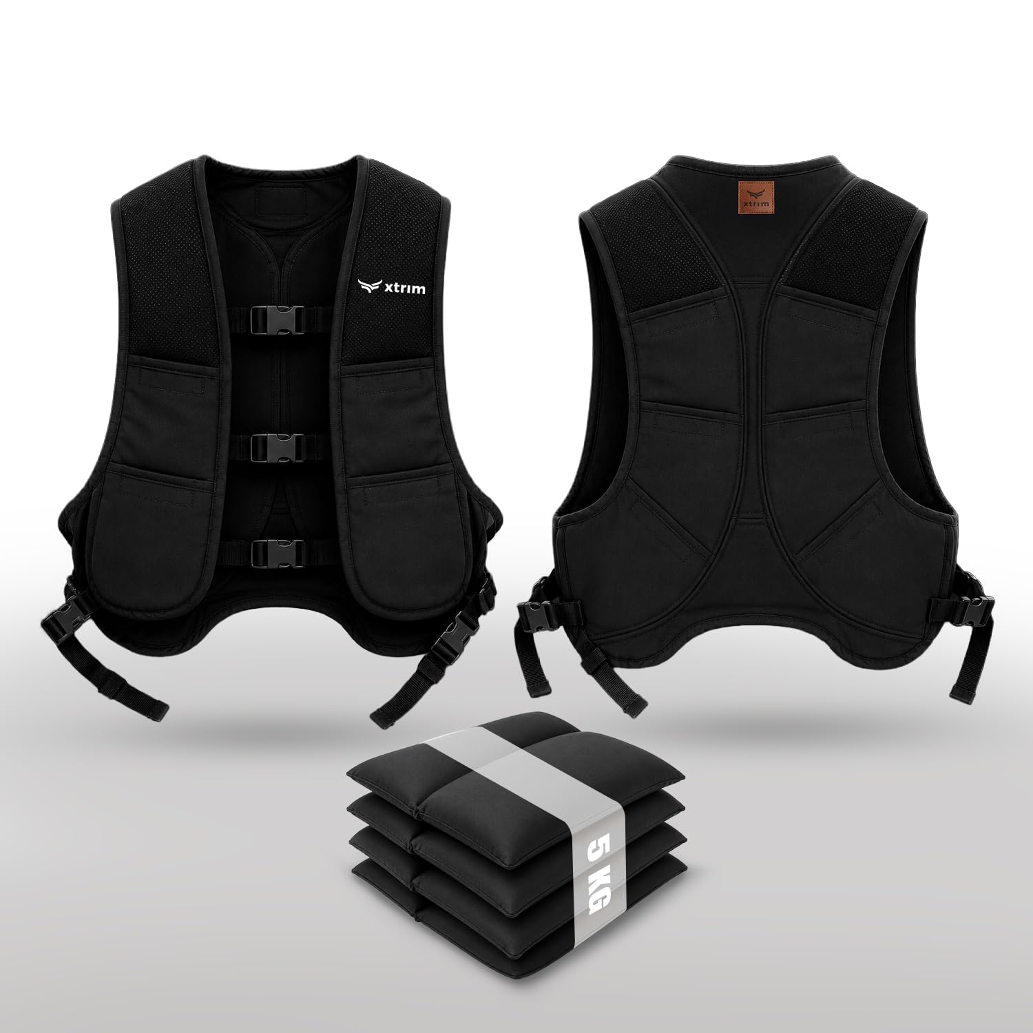 Xtrim 5Kg Body Weighted Vest for Men & Women, Adjustable Workout Jacket for Running, Walking, Gym & Strength Training, Neoprene Fitness Vest with Rapid Dry Technology, Durable Fitness Jacket, Black-image-30