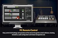 Vista 5 de AVMATRIX HVS0401U 4 Chanel HDMI/DP PC Control remoto Conmutador de vídeo SDI USB Tipo-C PGM Multiview para grabación de transmisión en vivo