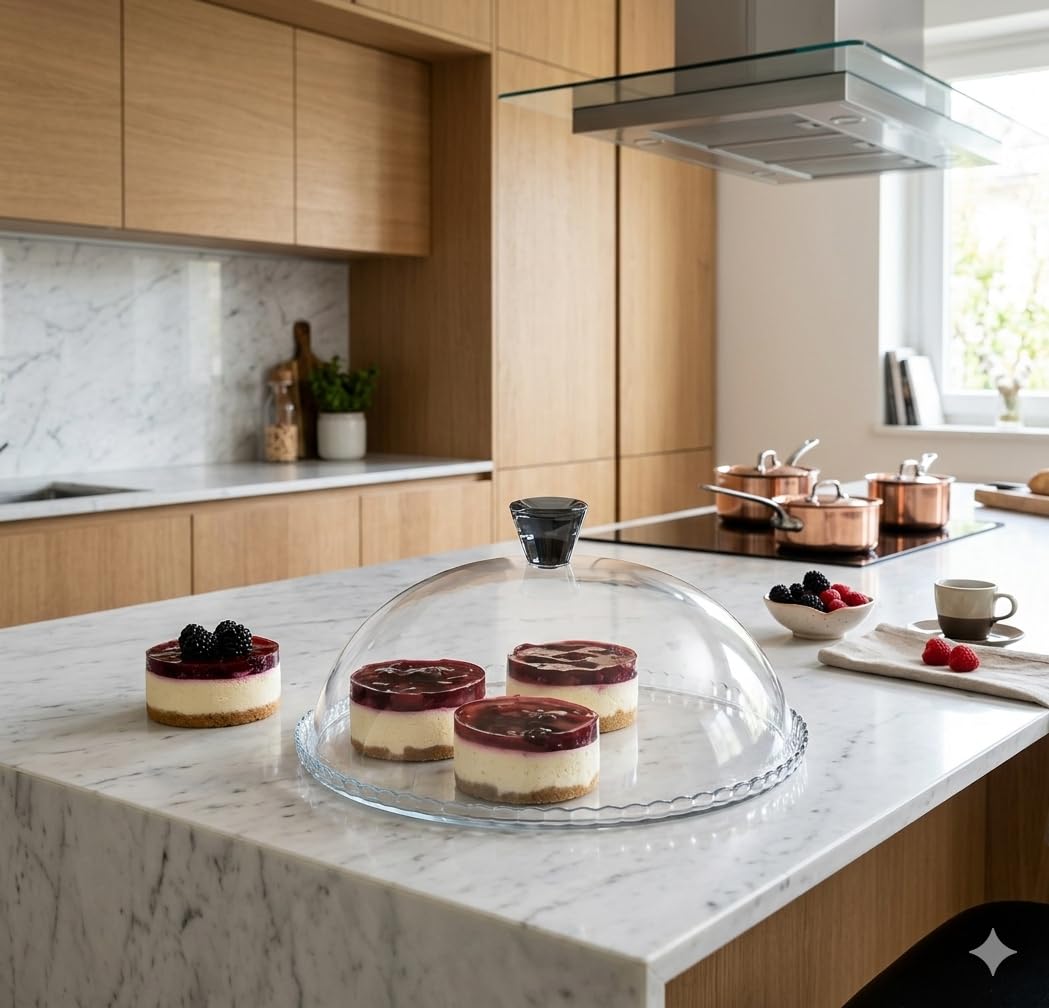 Porta Dolce èlègant Patisserie in Vetro Brillante cm 32