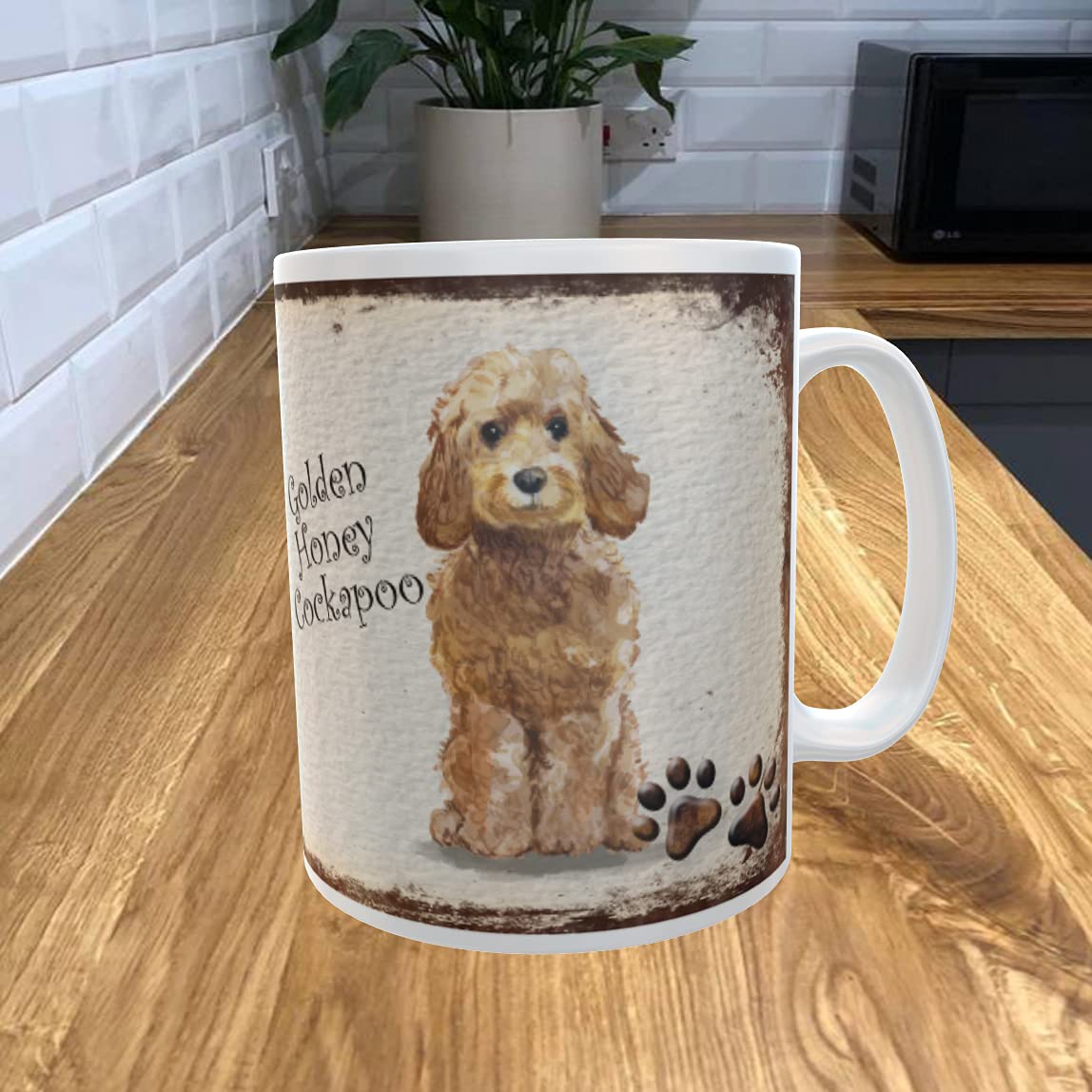 Shawprint Limited White Golden Honey Cockapoo Dog 11Oz Coffee Mug My Dog's Bedtime Prayer Theme 54Drmug