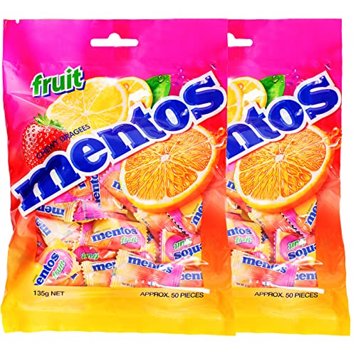 Image of Mentos Chewy Dragees Fruit, 2 X Each 135 Gm, 270 Gm