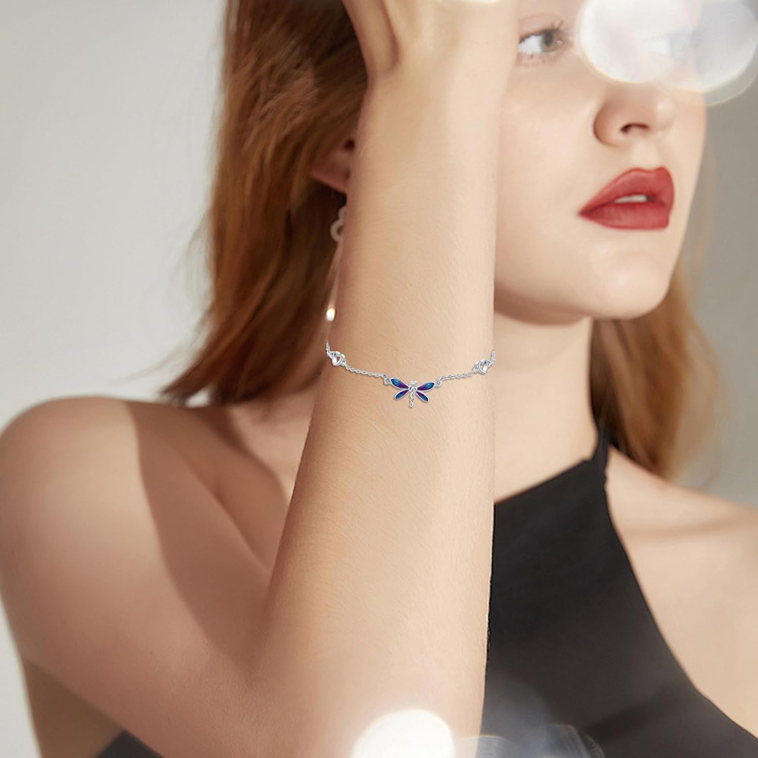 Cuoka Dragonfly Bracelet For Women S925 Sterling Silver Oil Dripping Dragonfly Jewelry Gifts For Her - Image 7