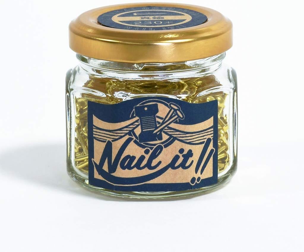 Wakaisangyou NB70002 Nail It!! String Art, Nail in Bottle, Shinchu, Nail Size Length: 0.7 inches (19 mm), Thickness: #17 (approx. Φ0.06 inches (1.47 mm), 230 Pieces
