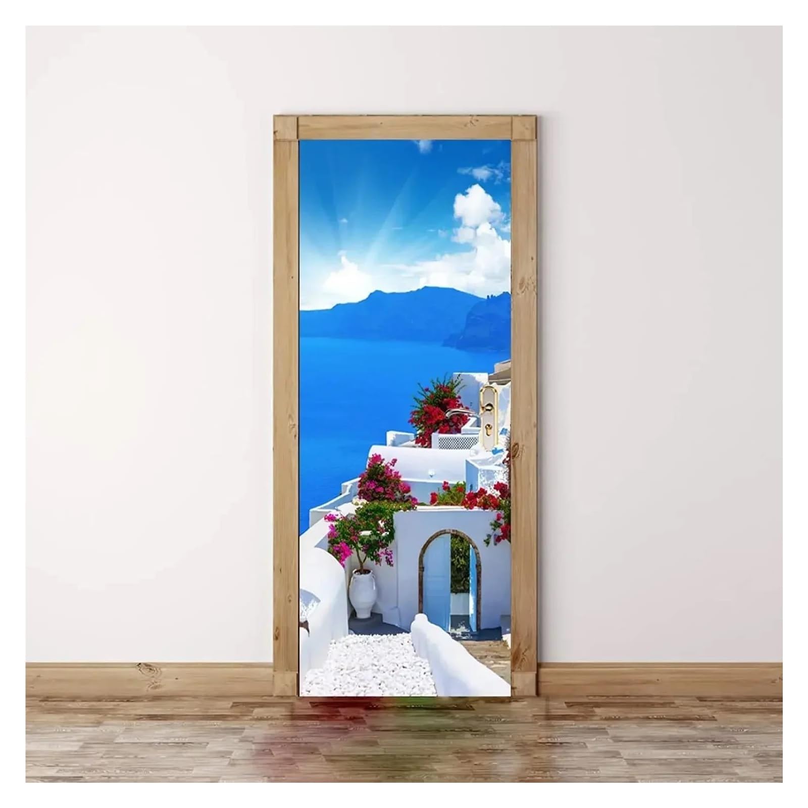 Sticker autocollant de porte bus rouge de Londres paysage urbain 3D