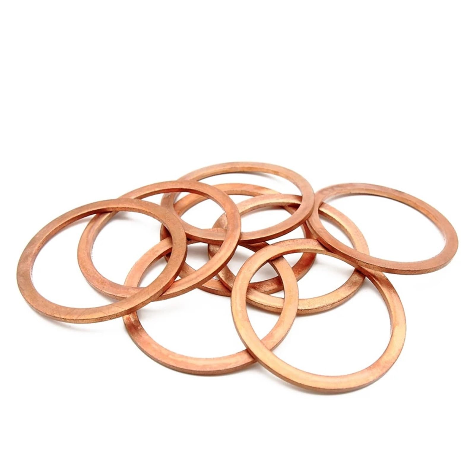 Kupfer-Unterlegscheibe M8 Dichtung Innendurchmesser 8 mm Dichtring Dünnes Blech T3 Rote Kupferscheibe(8x12x2 (100pcs))