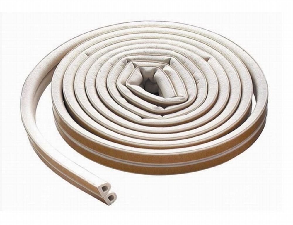 M-D 63628 17' White Extreme Temperature D-Profile Weather Stripping