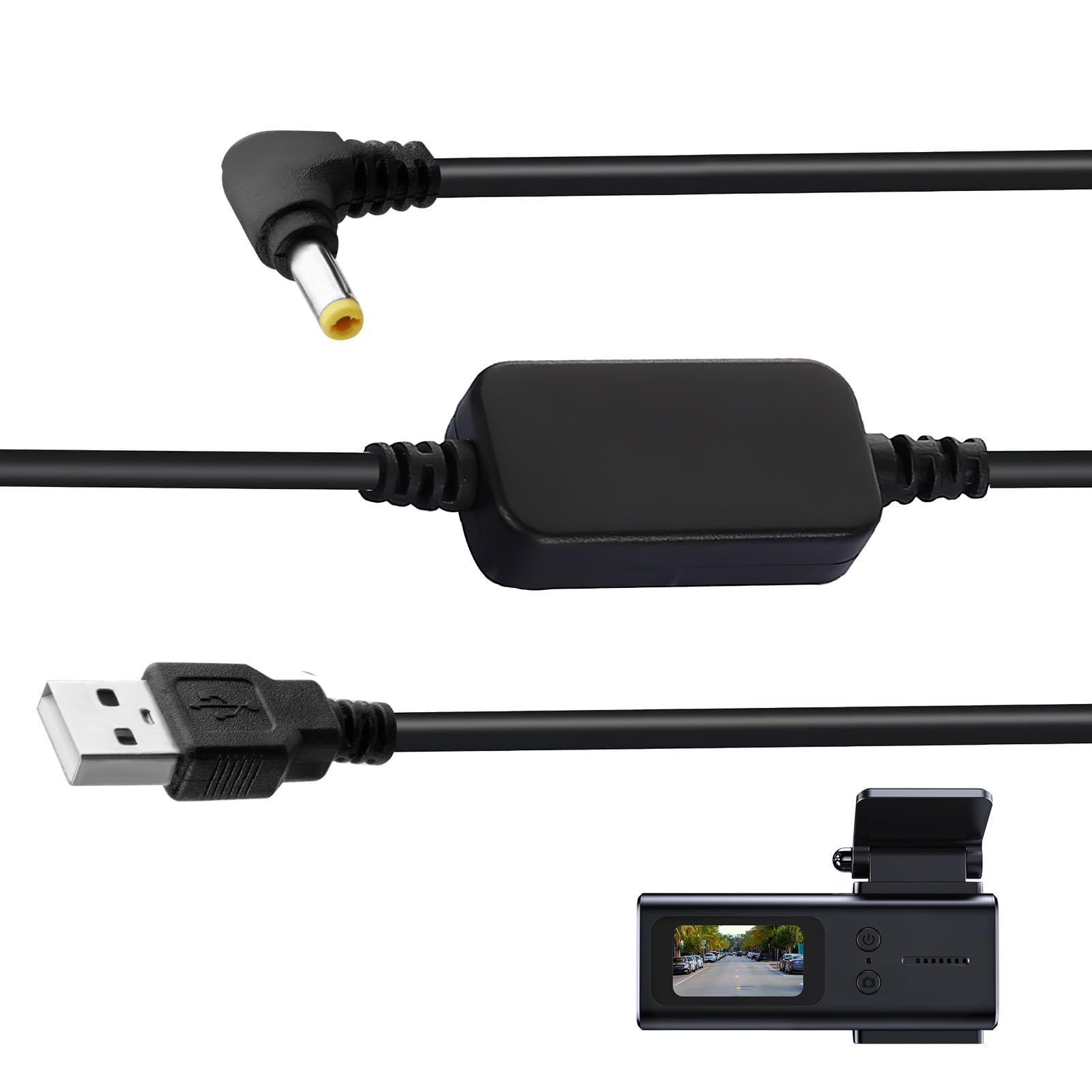 Cavo Di Alimentazione DigitCont USB 5V A DC 12V - 1 Metro, Testa A 90° - Per Alimentare Spot E Luci Con Power Bank (3A Richiesti) - 2