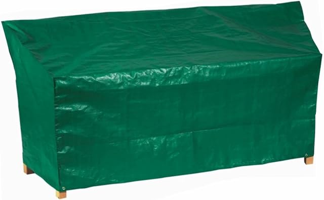 SUL 3 Seat Garden Seat Chair Bench Cover Waterproof Cover for Garden Furniture with Corner Eyelets N Securing Rope Outdoor Sofa Cover - Suitable For Bench upto1.6Mtr - Green