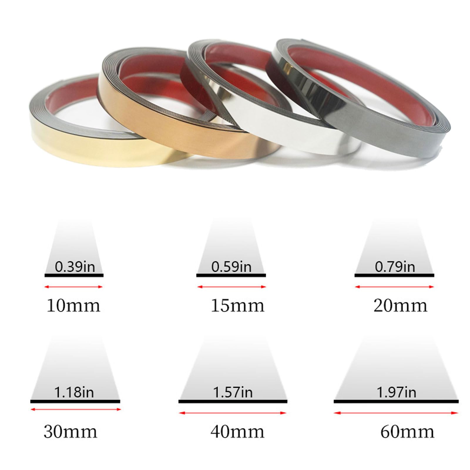 10 mm x 60 m elastyczna samoprzylepna taśma metalowa, mocne odklejanie i przyklejanie, taśma żelazna, rolka do warsztatu, biura, szkoły i dekoracji domu, srebrna