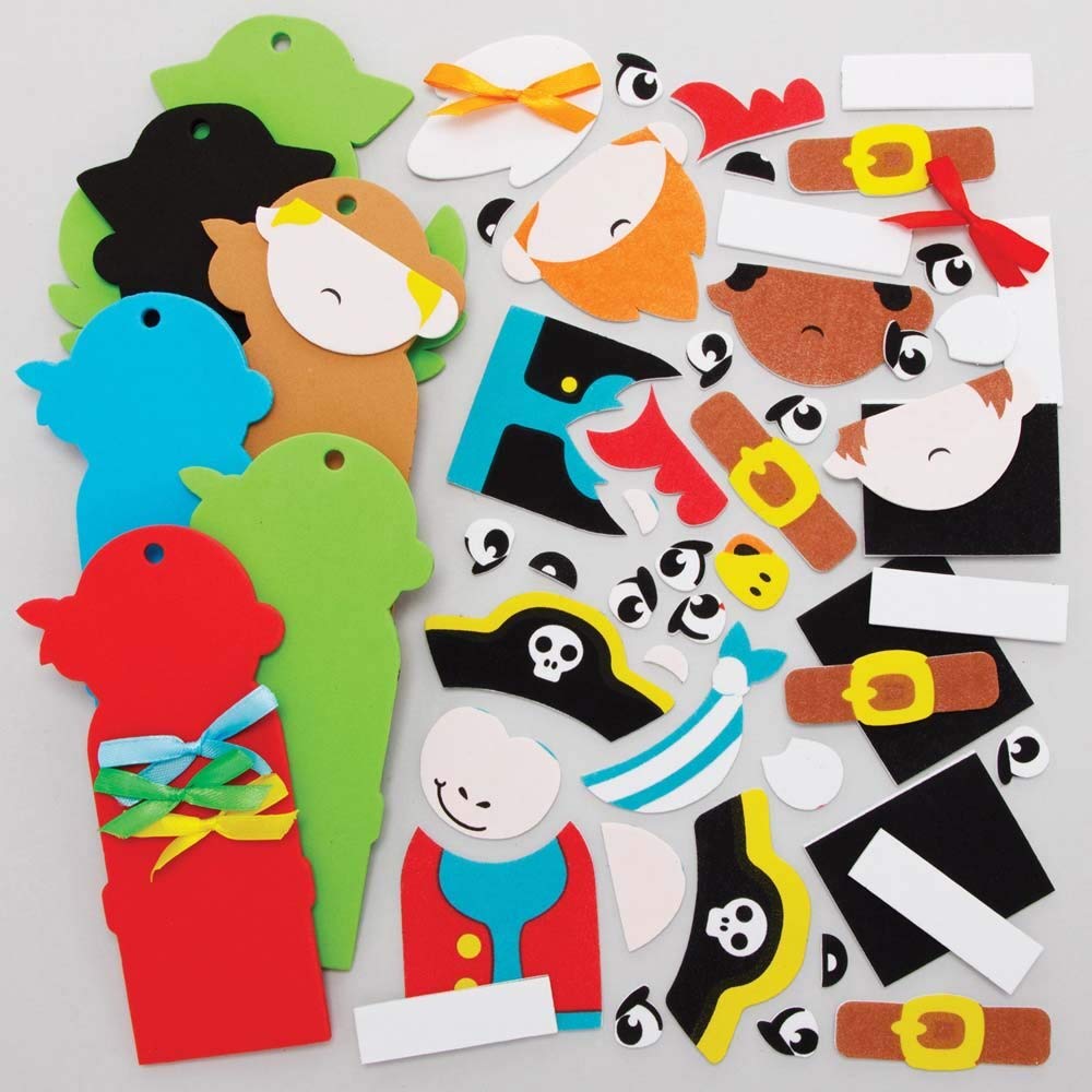 Baker Ross – Aimants Pirates à Gratter – Lot De 10 – Arc-en-ciel – Loisirs Créatifs Enfants – Dès 3 Ans