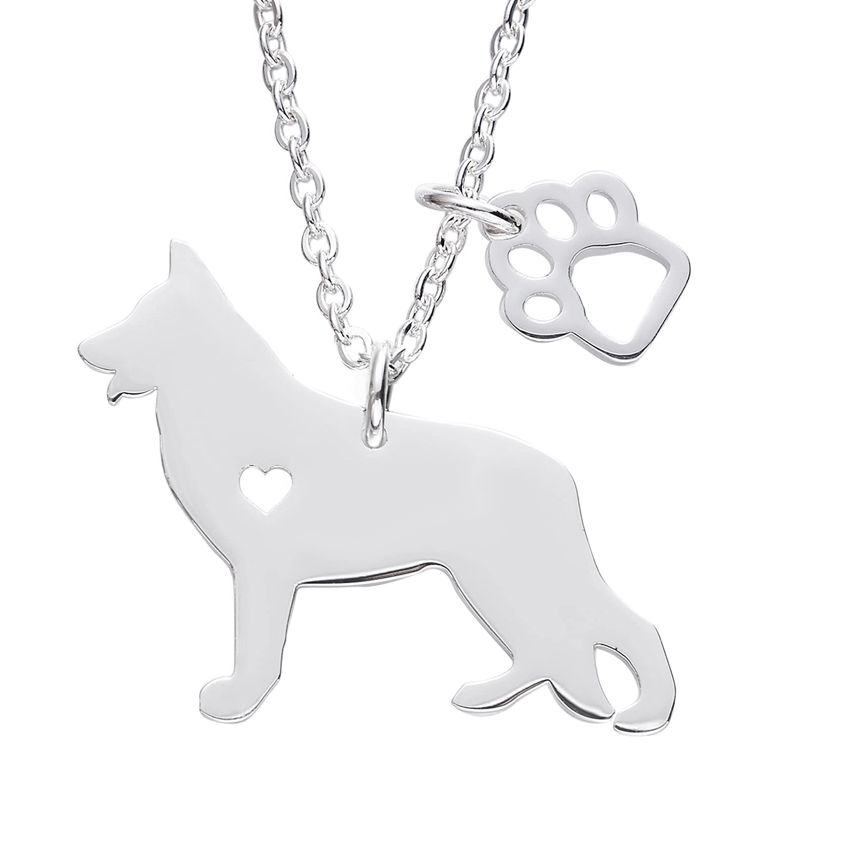 Melix Animal Yorkie Labrador Pitbull Husky Alaskan Akita Boxer Corgi Dachshund German Shepherd Golden Retriever Stainless Steel Pet Dog Doggy Pendant
