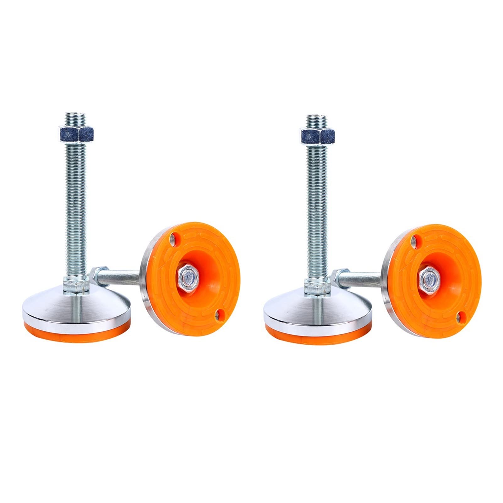 vfdaSWQQ levelling foot, Orange Bottom Leveling Feet,W/Lock Nuts for Furniture,Shelving Units,M12*100mm(4PCS)