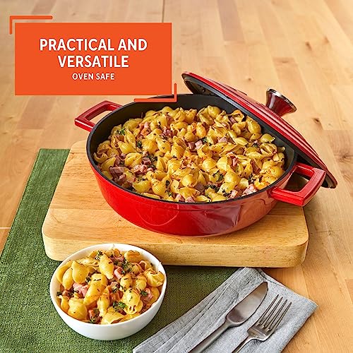 Imusa Usa, Red 4 Quart Cast Aluminum Casserole With Stainless Steel Knob #TOP4