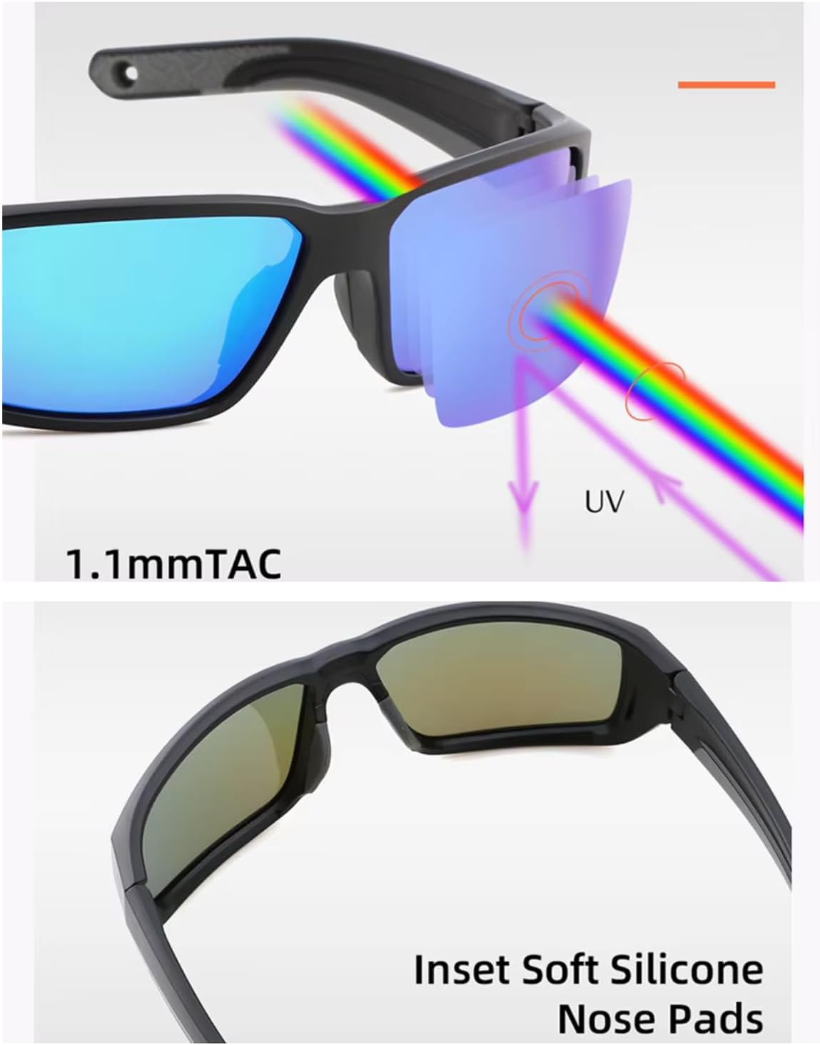 CATCHRO Fishing Polarized Sunglasses Men, UV Glasses Blue Mirror Lens, Sunglasses Polarized, Fishing Glasses - Image 8