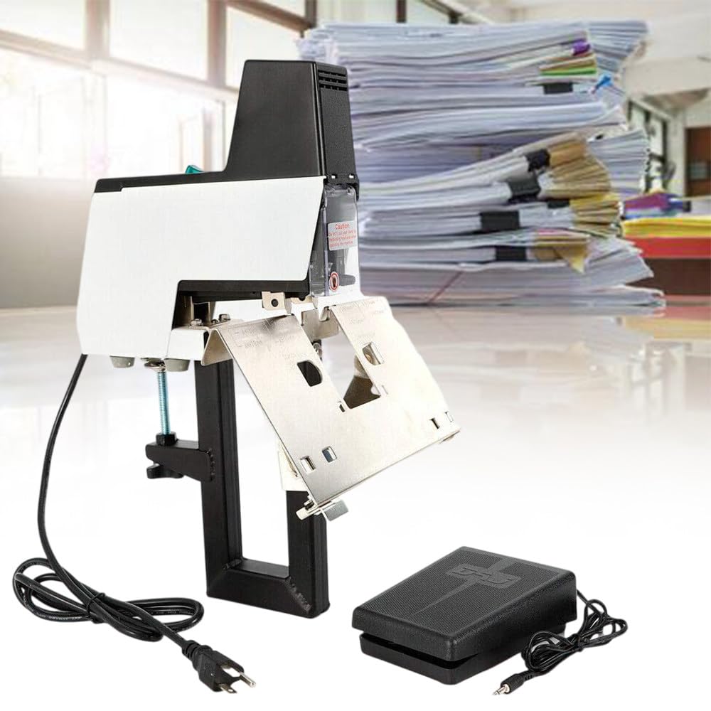 Grapadora eléctrica, Grapadora de alta resistencia, Grapadora ajustable de metal pesado Grapadora de metal grande y resistente 30 hojas de papel Máquina de encuadernación de documentos con cuerpo de