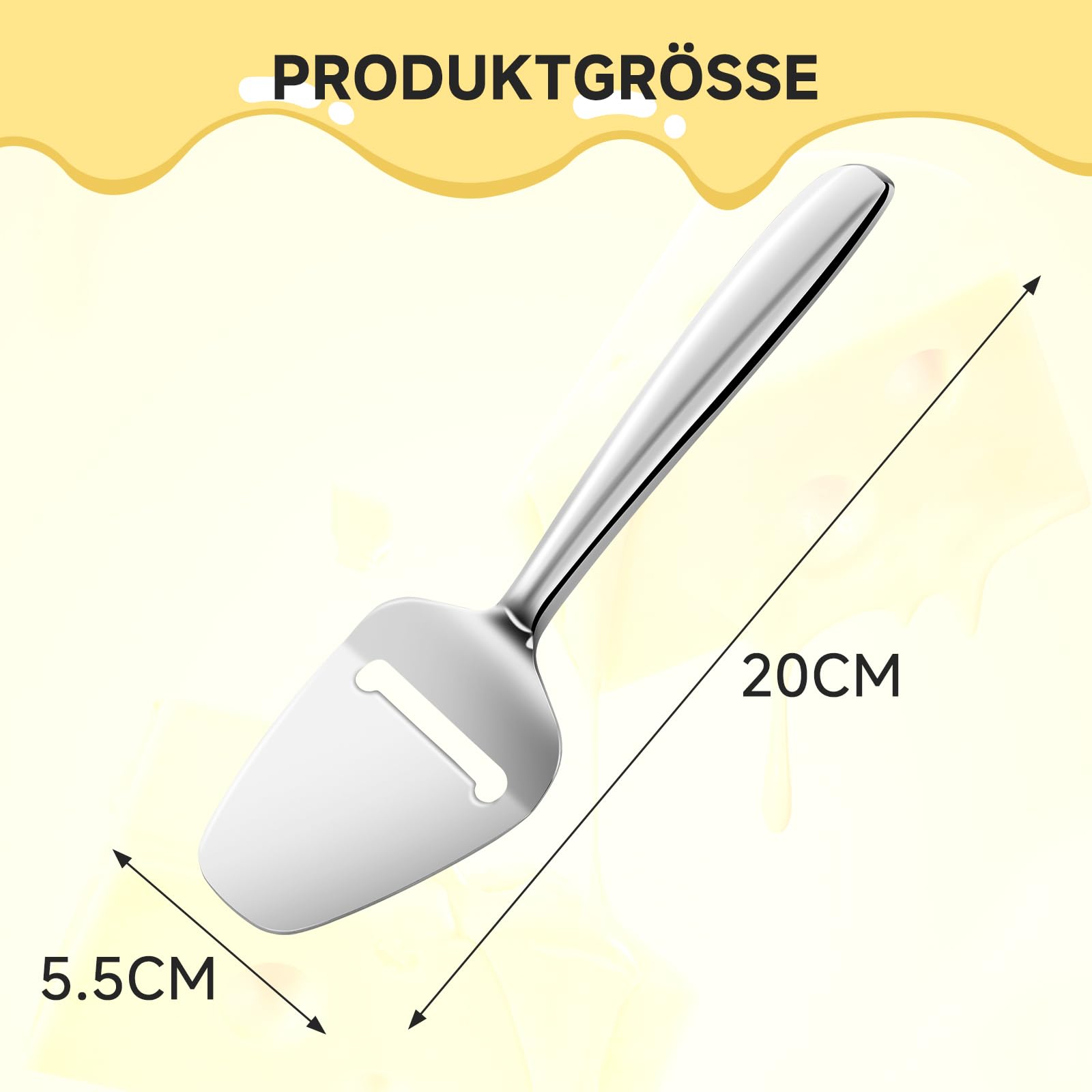 Hochwertiger Edelstahl-Käsehobel mit ergonomischem Griff – Robust, langlebig & spülmaschinengeeignet für perfekte Käsescheiben