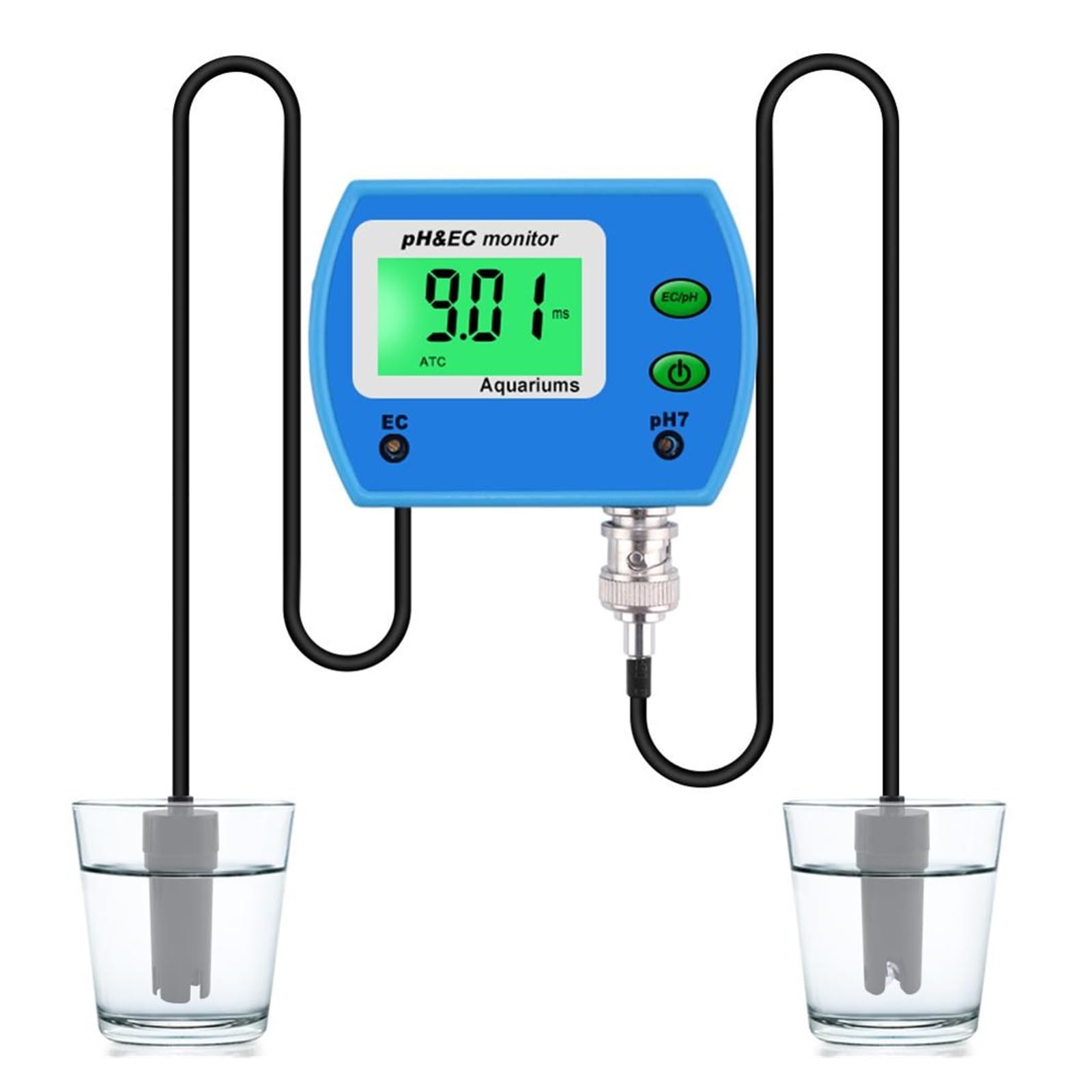 Tester miernika PH, Profesjonalny miernik PH 2 w 1 miernik EC do akwarium wieloparametrowy Monitor jakości wody Online Monitor PH/EC kwasomierz,Woda pitna, Hydroponika, SPA, Browarnictwo(Ad)