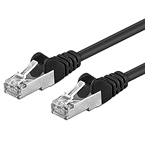 PremiumCord Cavo Patch Cat 6a S, FTP, 10Gbit, s, Cavo Ethernet, LAN, RJ45 Connettori, Flessibile e Robusto, AWG 26, 7, Conduttori 100% CU, Nero, 5 m