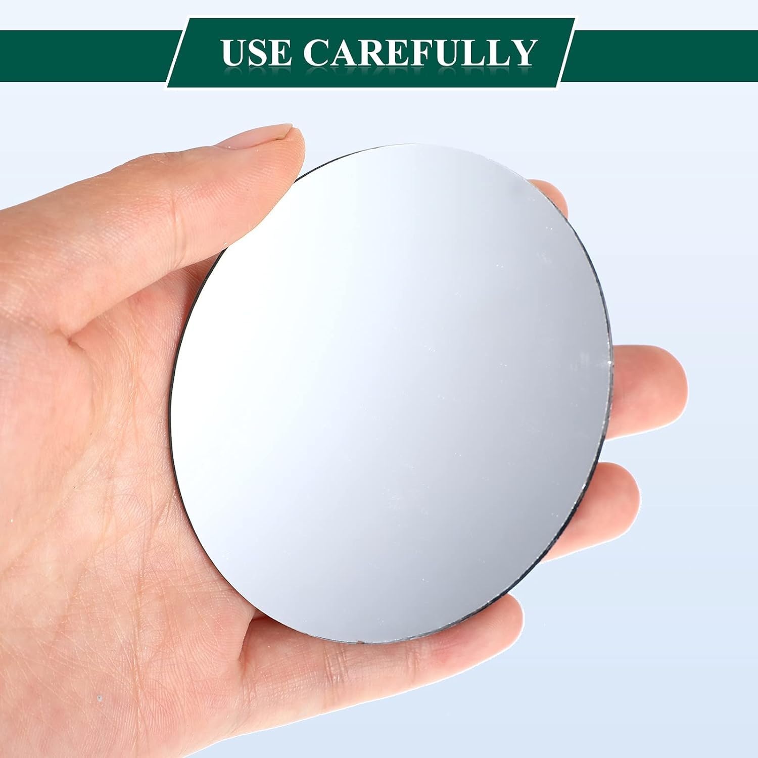 Silver Glass Round Mirrors - Lippan Art & DIY -2 Silver Glass Round Mirrors - Lippan Art & DIY -2