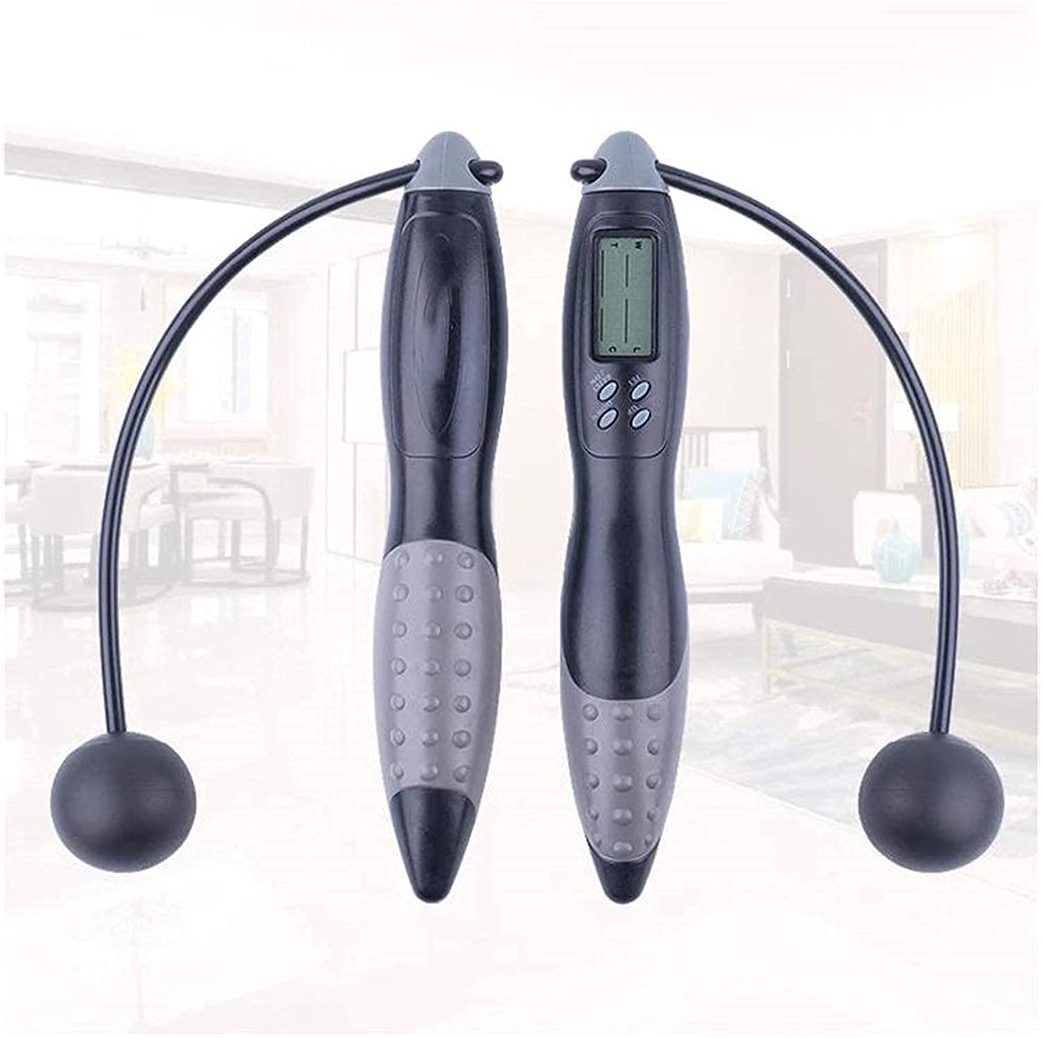 Cuerda de salto, cuerda de salto digital con contador for entrenamiento de ejercicios de fitness, velocidad sin cable ajustable Saltar entrenamiento de cuerda for adultos, mujeres, hombres, n
