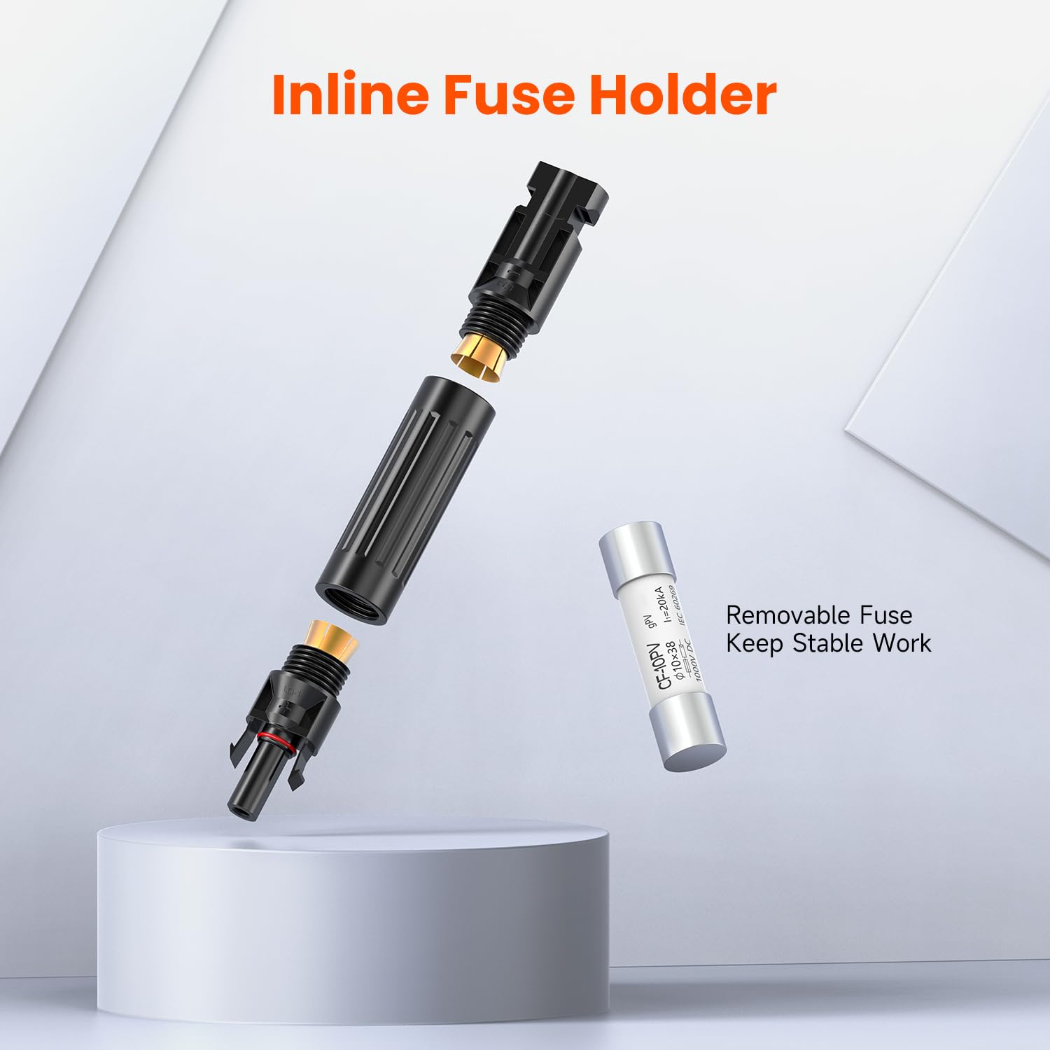 Solar Fuse Holder Solr Fuse Holder Inline 10mp 1000V PV Fuses 10 Kuwit ...