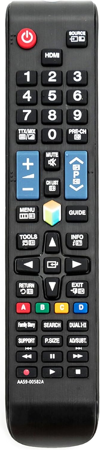 Front view of VINABTY AA59-00582A Remote Control with all buttons