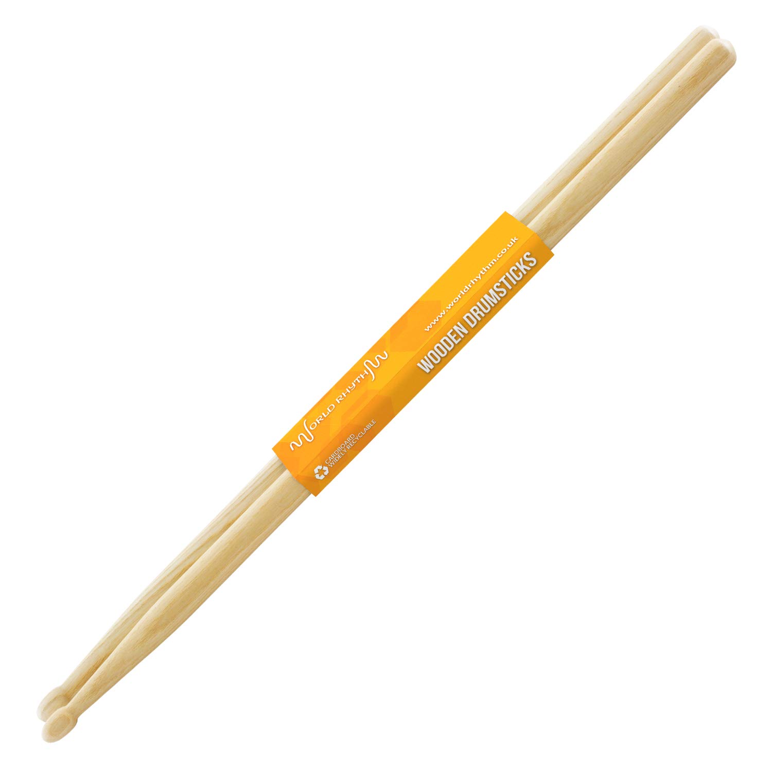 Baquetas 5A por World Rhythm – Punta de Madera Pares de Baquetas de Nogal 5A – Ladrillo Palo, 12 Pares | 12 pares