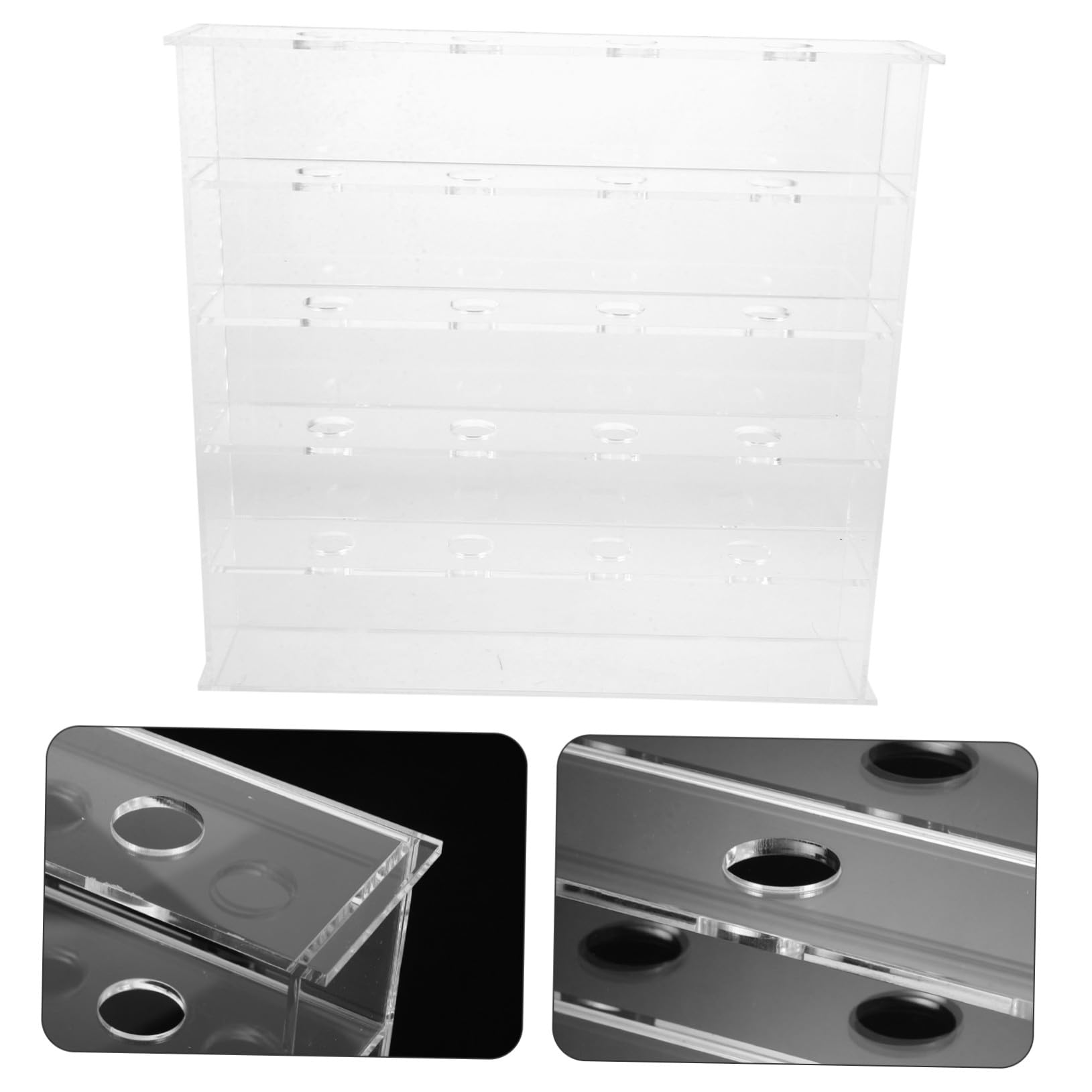 Mikikit Expositor Transparente de Acrílico para Bolas de Golf Montaje Pared Diseño Multihueco para Almacenamiento y Exhibición Organizada Resistente y Compacto para Hogar y Oficina