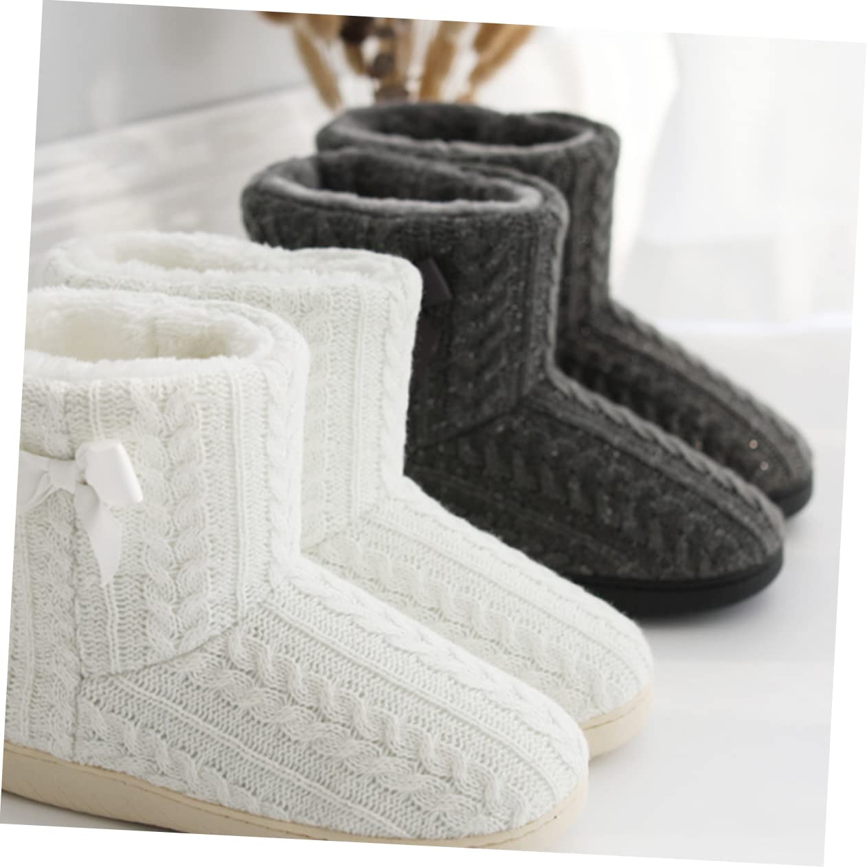 SOIMISS bottes de neige pour femmes diapositives de pantoufles pour les femmes pantoufles chaudes hiver snow boots femme porter des bottes à la maison chaussures pour la maison