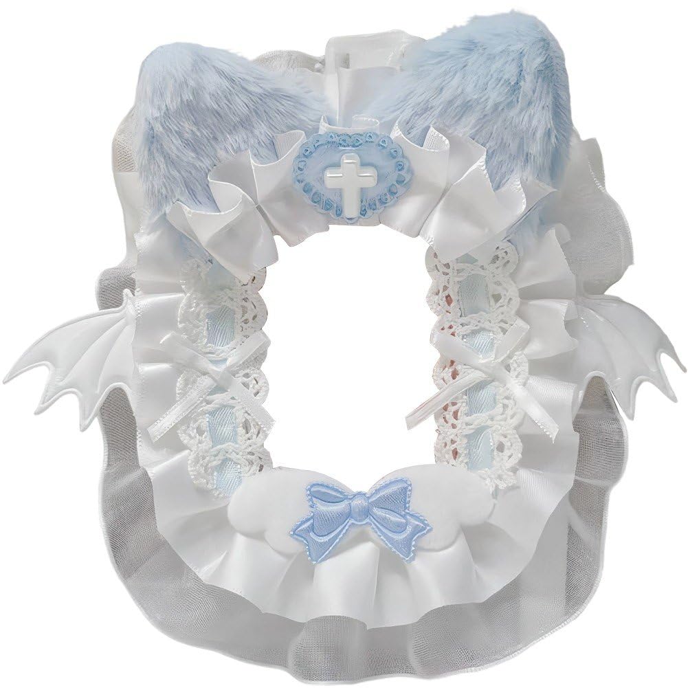 Luxylei Plush Lace Photocard Holder, Poker Card Holder Photocard Case Ribbon Bow Lolita Sweet Itabag Ornament Id Card Display Card Sleeve