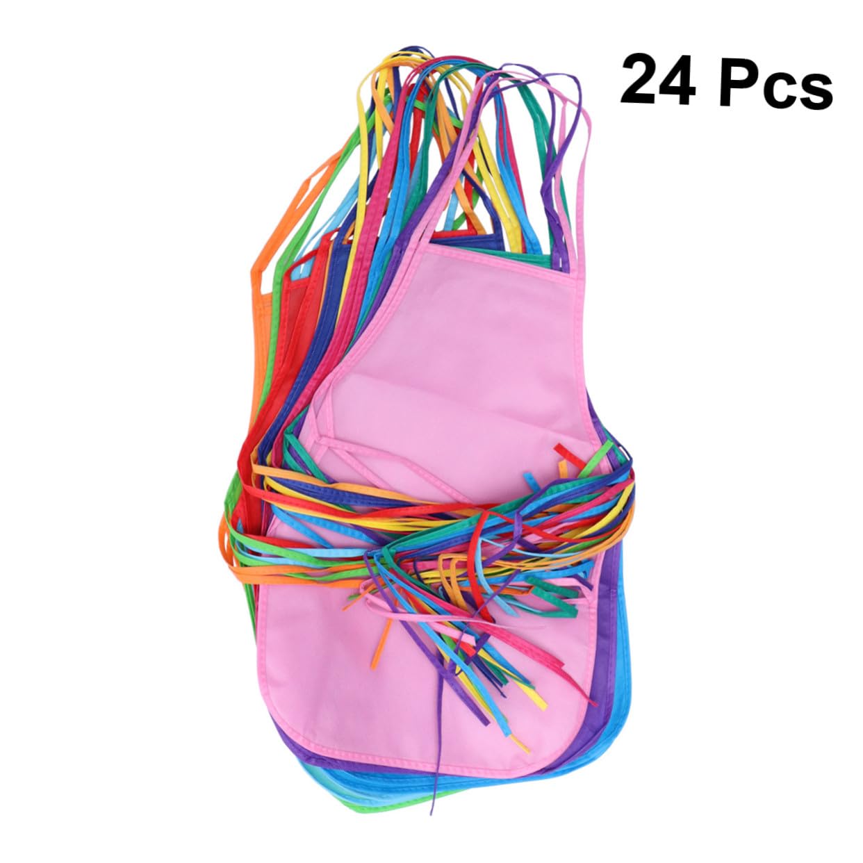 Delantal Para Niños Pintura Artística 24 Piezas 12 Colores Tela No Tejida Reutilizable Protección Ropa Para Manualidades Cocina y Pintura Infantil