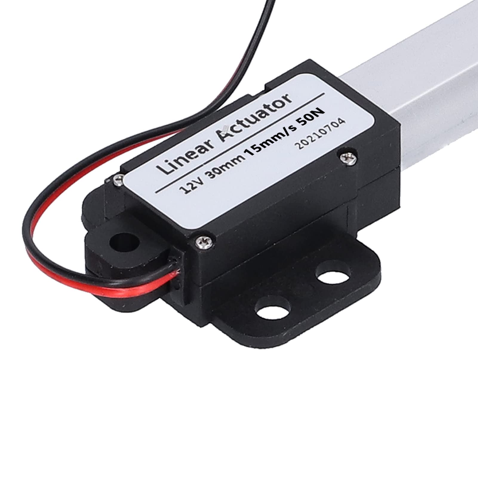 Moteur à Actionneur Linéaire 30mm DC 12V Mini Actionneur de Mouvement Linéaire électrique Protection contre les Courts-circuits Vis de Type T(Course 30mm-15mm/s-50N)